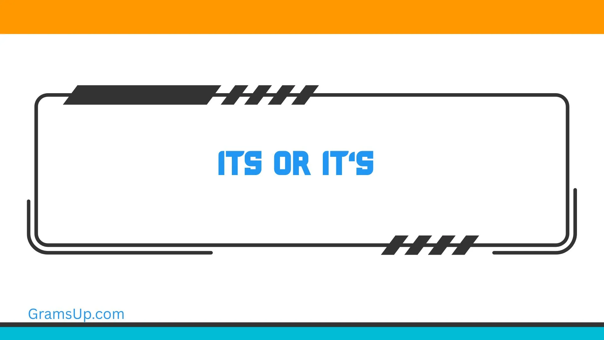 Its or It's