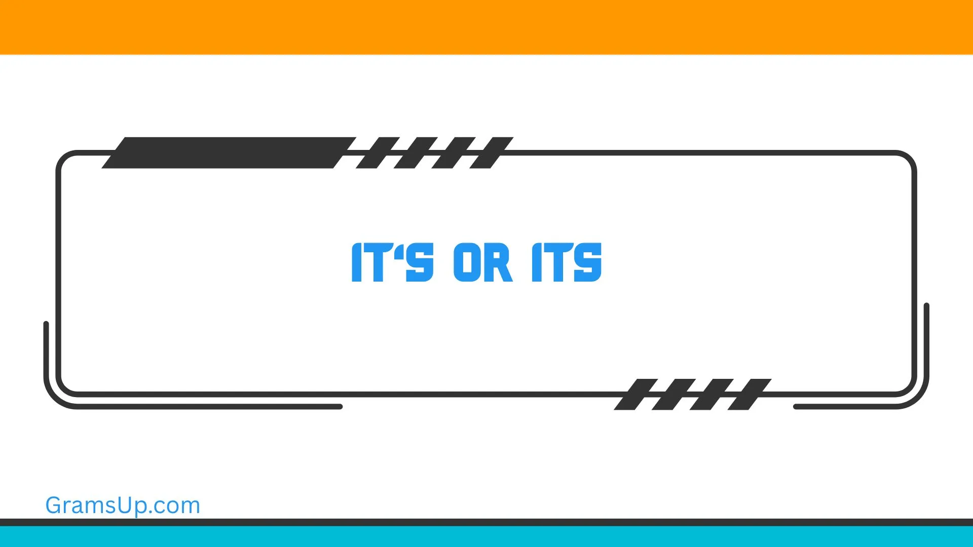 It’s or Its