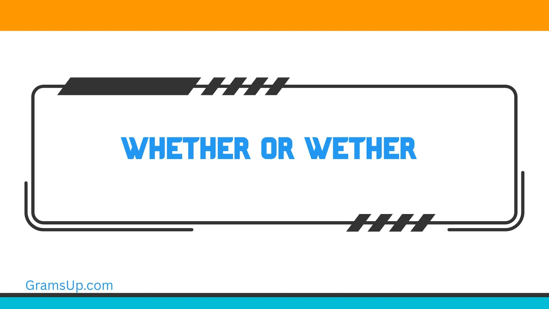 Whether or Wether